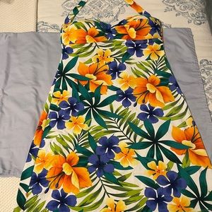 Tommy Bahama Tropical/Luau Halter Dress Size L